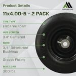 MARASTAR 00232-2PK Universal Fit Flat-Free 11x4.00-5 Tire - Image 3