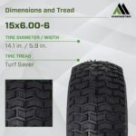 MARASTAR 21446-2PK 15x6.00-6 Tire - Image 2