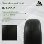 MARASTAR 00232-2PK Universal Fit Flat-Free 11x4.00-5 Tire - Image 2