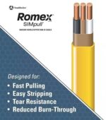 Southwire 28828255 250' 12-2 NM-B Wire, 12 AWG, Yellow - Image 3