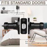 10 Pack Matte Black Door Handles Privacy Door Levers - Image 2