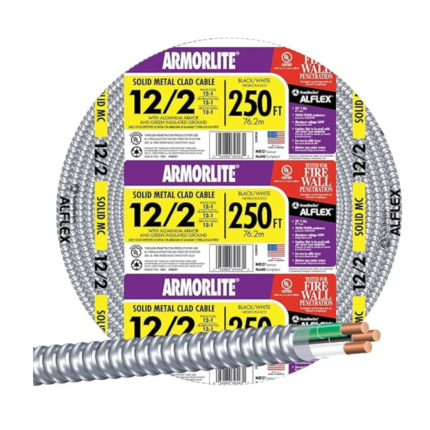 Southwire 68580055 250 ft 12/2 solid CU MC Lite Cable