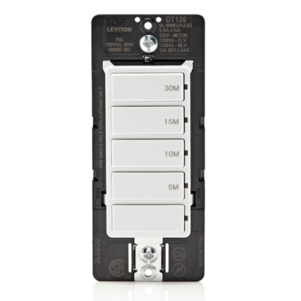 Leviton Countdown Timer Switch for bathroom fan and household lights